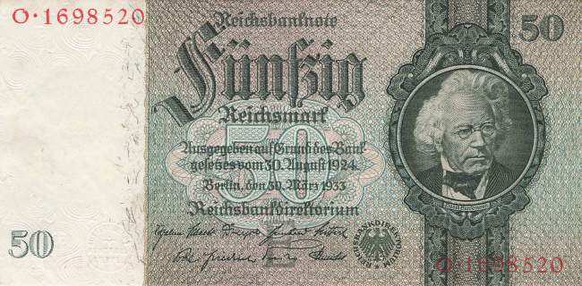 50 Mark 1933 ro.175a E/O